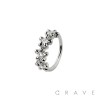 CZ MULTI FLOWER 316L SURGICAL STEEL HOOP NOSE RING